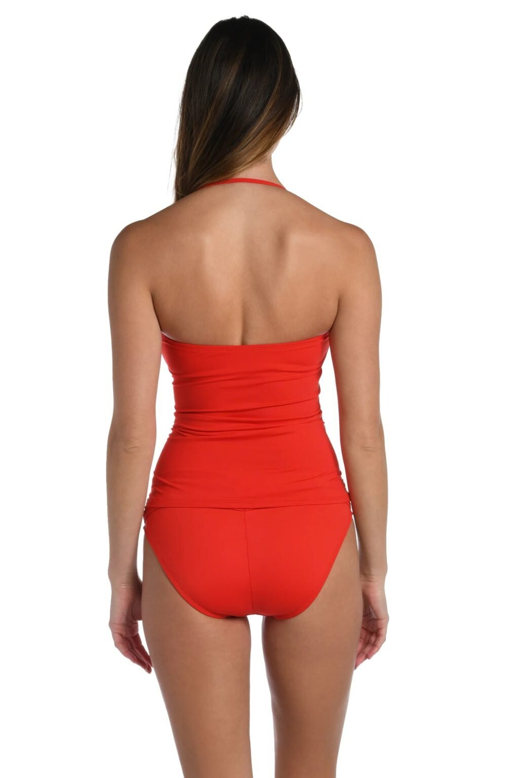 Island Goddess Bandeau Tankini Top - Cherry - Image 2